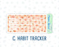 Kit 0228 - 7x9 - EC Notes Pages - August - Just Peachy - Dashboard Kit | Productivity Page