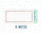 Kit 0232 - 7x9 - EC Notes Pages - September - Heirloom Garden - Dashboard Kit | Productivity Page | 2024/2025
