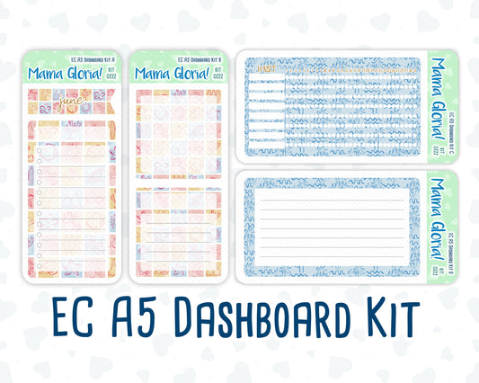 Kit 0222 - A5 - EC Notes Pages - June - Beach Day - Dashboard Kit | Productivity Page