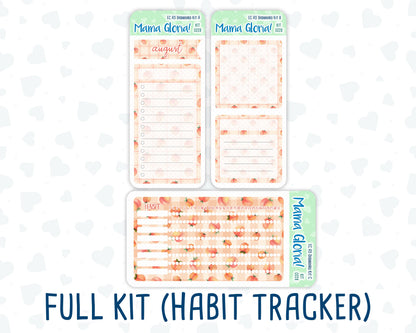 Kit 0228 - A5 - EC Notes Pages - August - Just Peachy - Dashboard Kit | Productivity Page