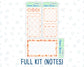Kit 0228 - A5 - EC Notes Pages - August - Just Peachy - Dashboard Kit | Productivity Page