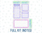 Kit 0230 - A5 - EC Notes Pages - August - School Daze - Dashboard Kit | Productivity Page
