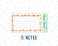 Kit 0228 - A5 - EC Notes Pages - August - Just Peachy - Dashboard Kit | Productivity Page