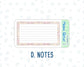 Kit 0232 - A5 - EC Notes Pages - September - Heirloom Garden - Dashboard Kit | Productivity Page | 2024/2025