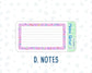 Kit 0230 - A5 - EC Notes Pages - August - School Daze - Dashboard Kit | Productivity Page