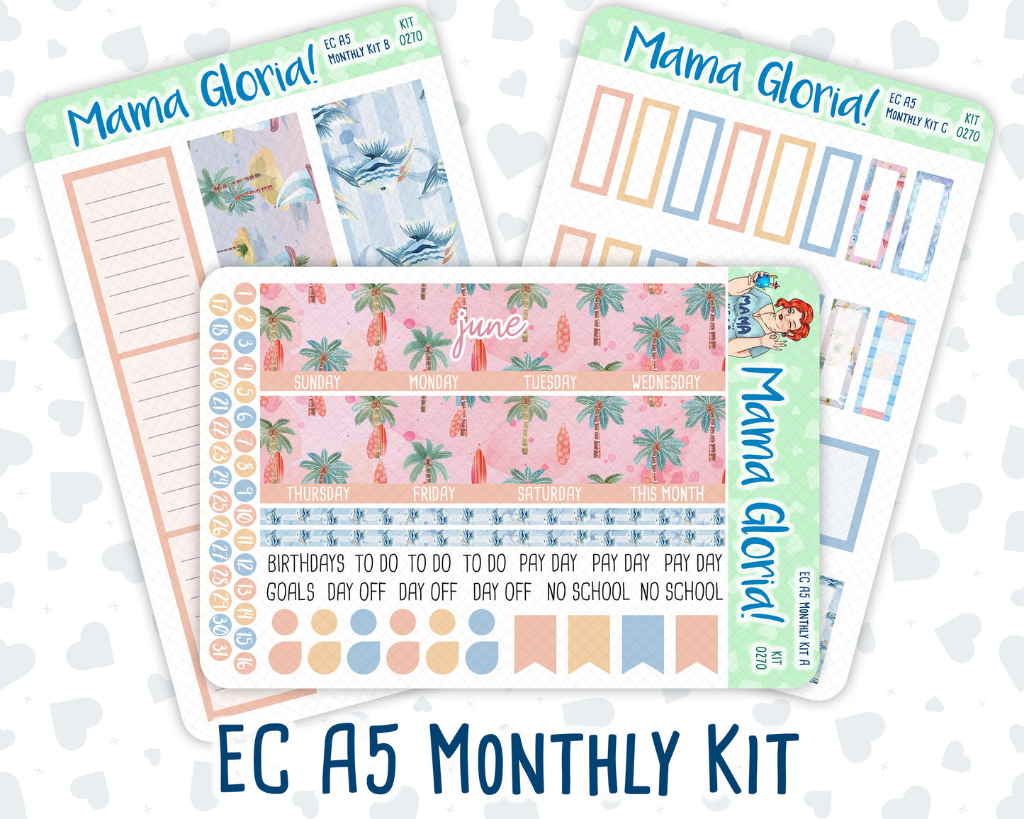 Kit 0270 - A5 - EC Monthly Kit - June - Beachside Bliss