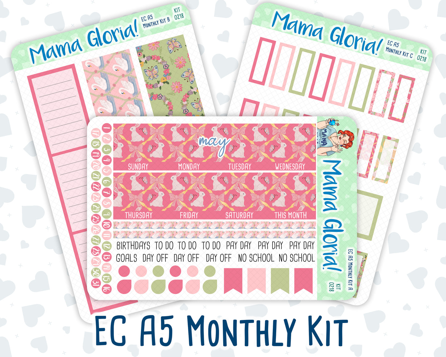 Kit 0218 -A5 -Monthly - Mother's Love- May - Kit