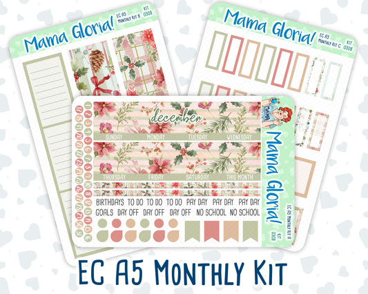 Kit 0308 - A5 - EC Monthly Kit - December - Knit & Holly