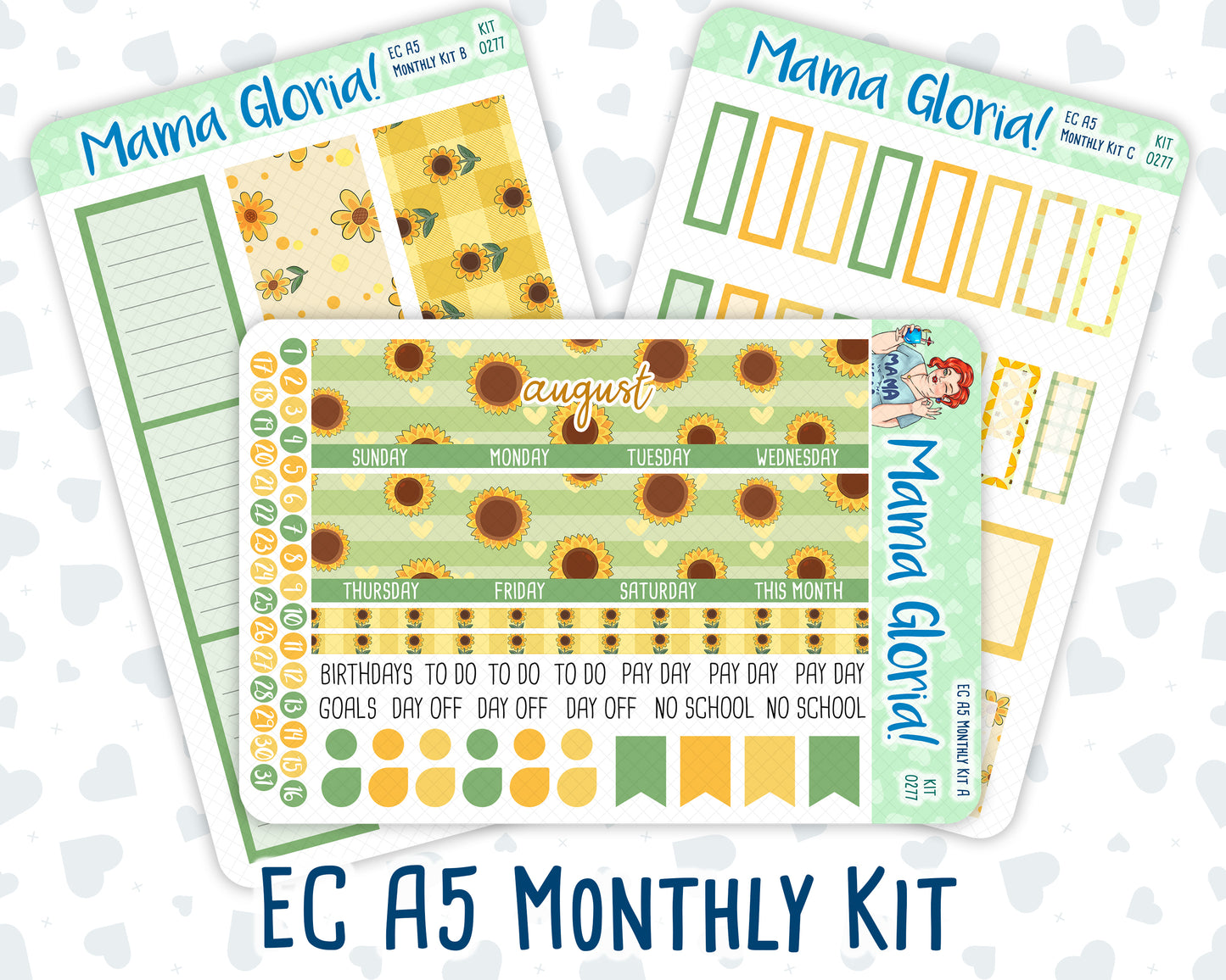 Kit 0277 - A5 - EC Monthly Kit - August - Sunflower Drama Club