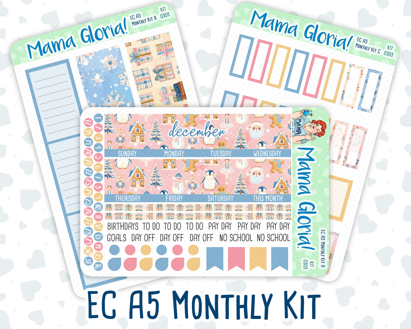 Kit 0305 - A5 - EC Monthly Kit - December - Sugarplum Parade