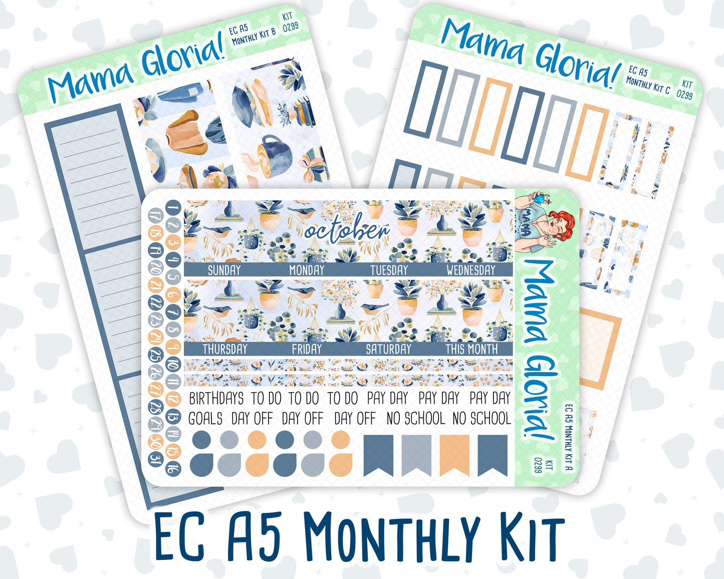 Kit 0299 - A5 - EC Monthly Kit - October - Book Nook