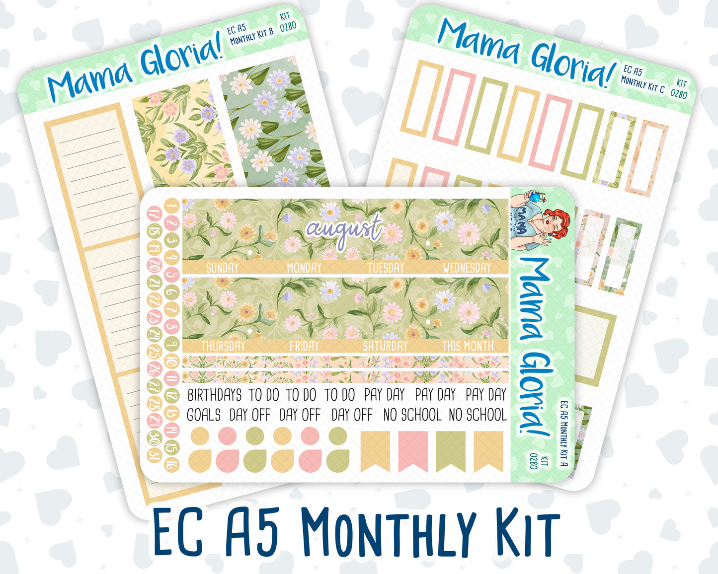 Kit 0280 - A5 - EC Monthly Kit - Half Past Six In August