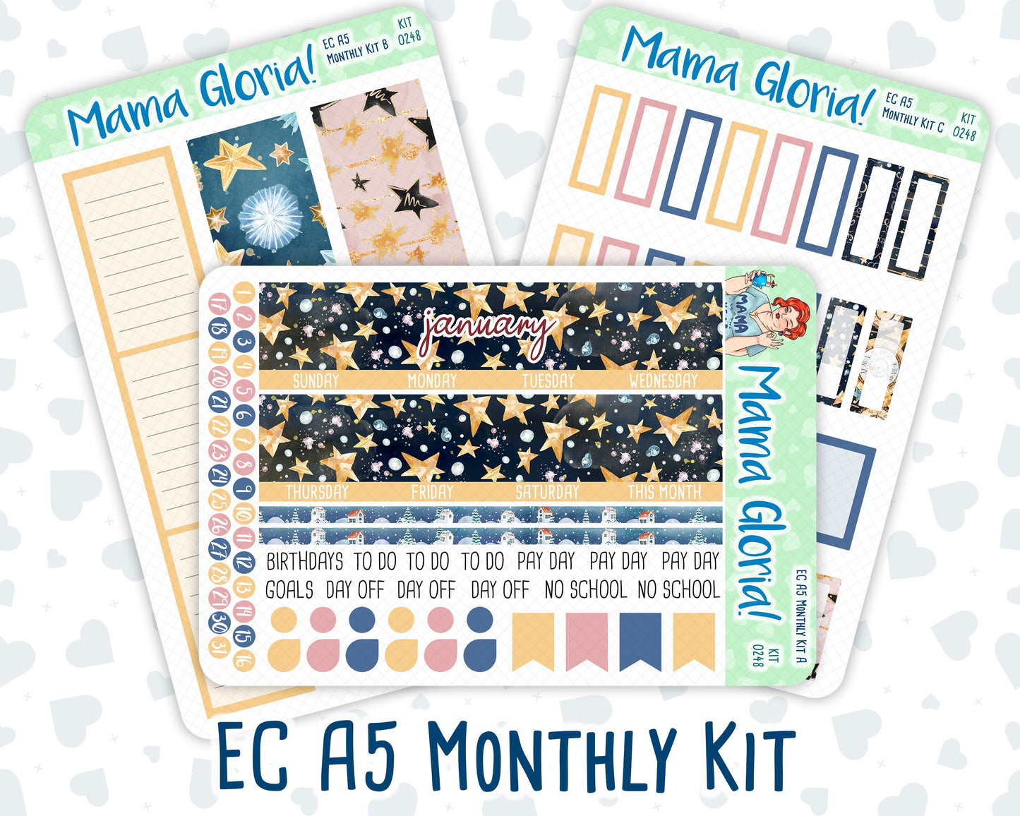 Kit 0248 - A5 - EC Monthly Kit - January - Midnight Countdown