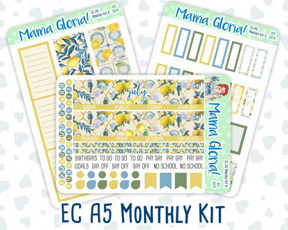 Kit 0274 - A5 - EC Monthly Kit - July - Sunny Lemon Shore
