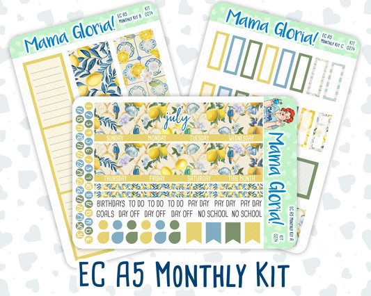 Kit 0274 - A5 - EC Monthly Kit - July - Sunny Lemon Shore