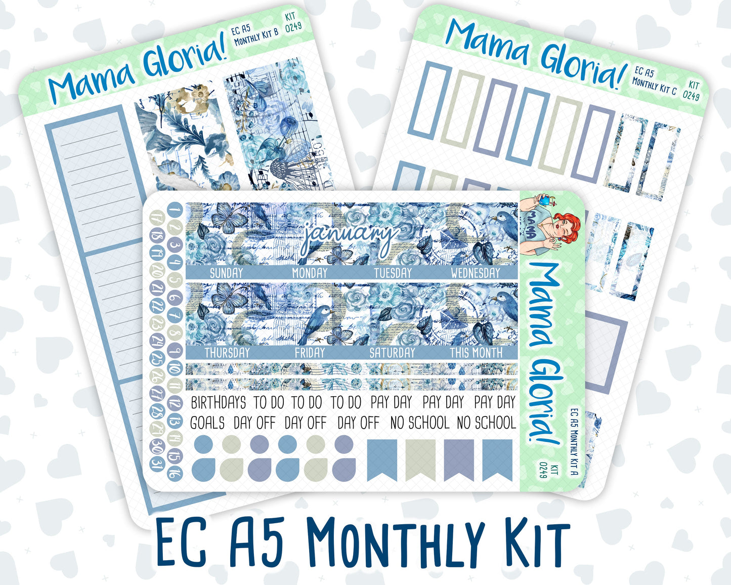 Kit 0249 - A5 - EC Monthly Kit - January - Icy Lace