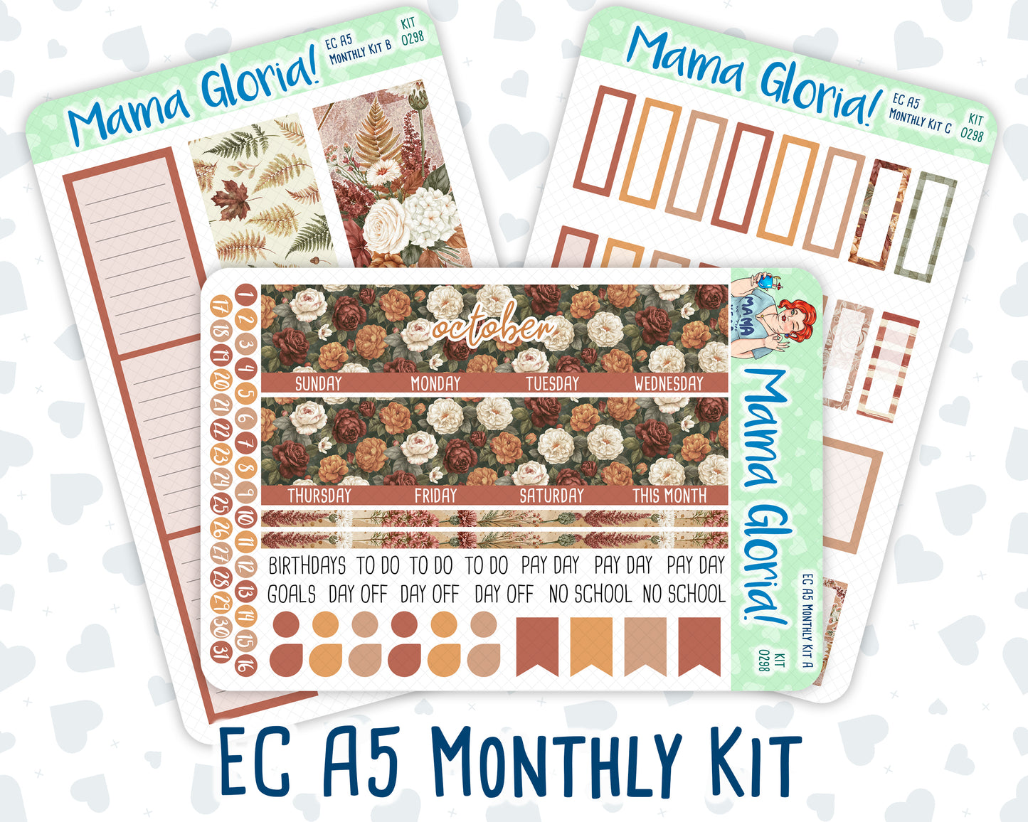 Kit 0298 - A5 - EC Monthly Kit - October - Velvet Bloom