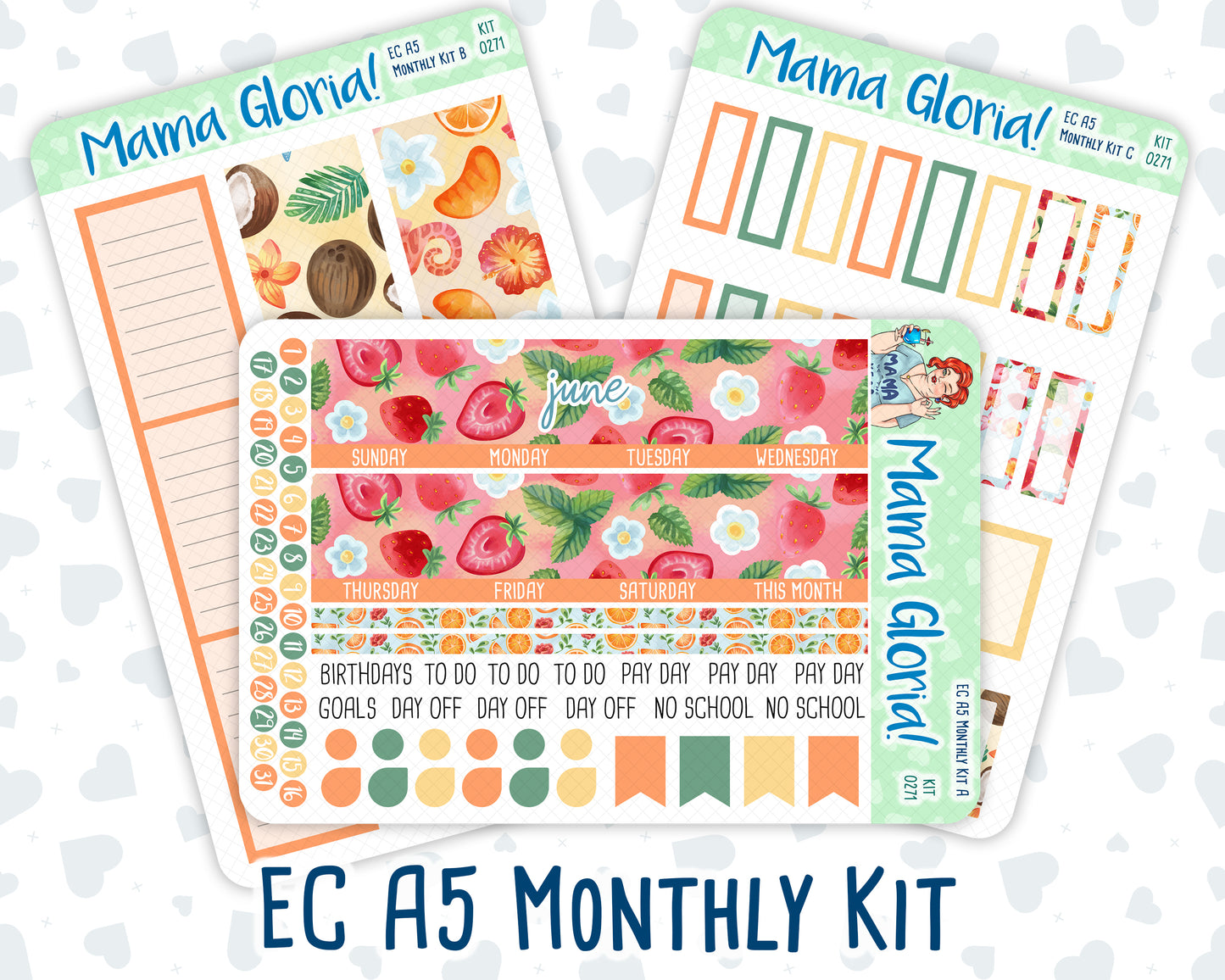 Kit 0271 - A5 - EC Monthly Kit - June - Strawberry Shore