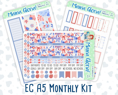 Kit 0273 - A5 - EC Monthly Kit - July - Americana In Bloom
