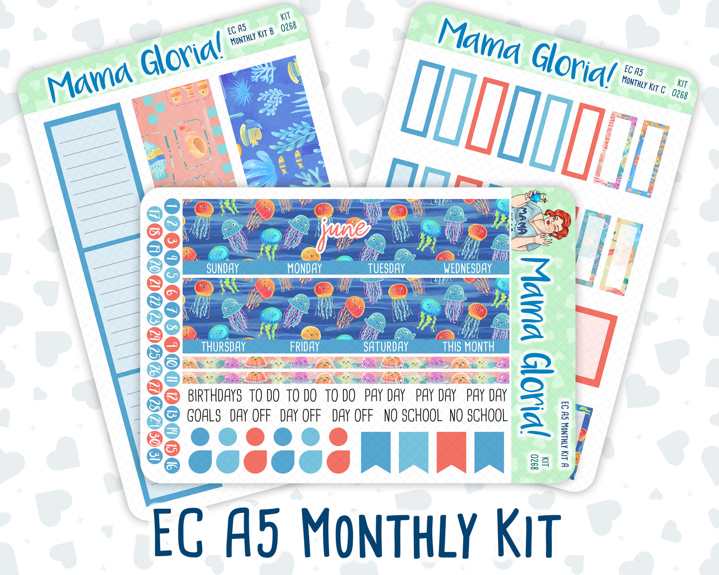 Kit 0268 - A5 - EC Monthly Kit - June - Sea Sweeties