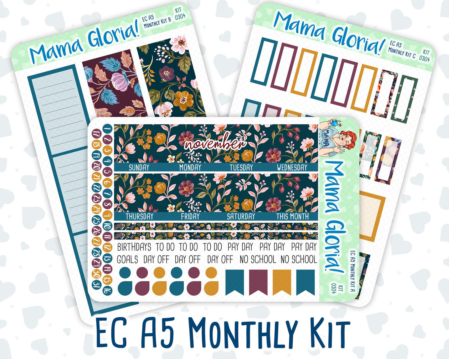Kit 0304 - A5 - EC Monthly Kit - November - Autumn In Bloom