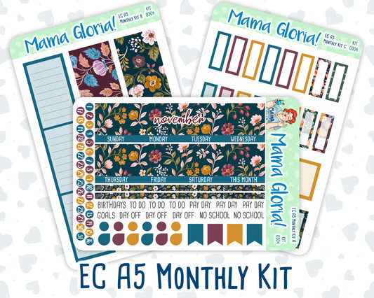 Kit 0304 - A5 - EC Monthly Kit - November - Autumn In Bloom