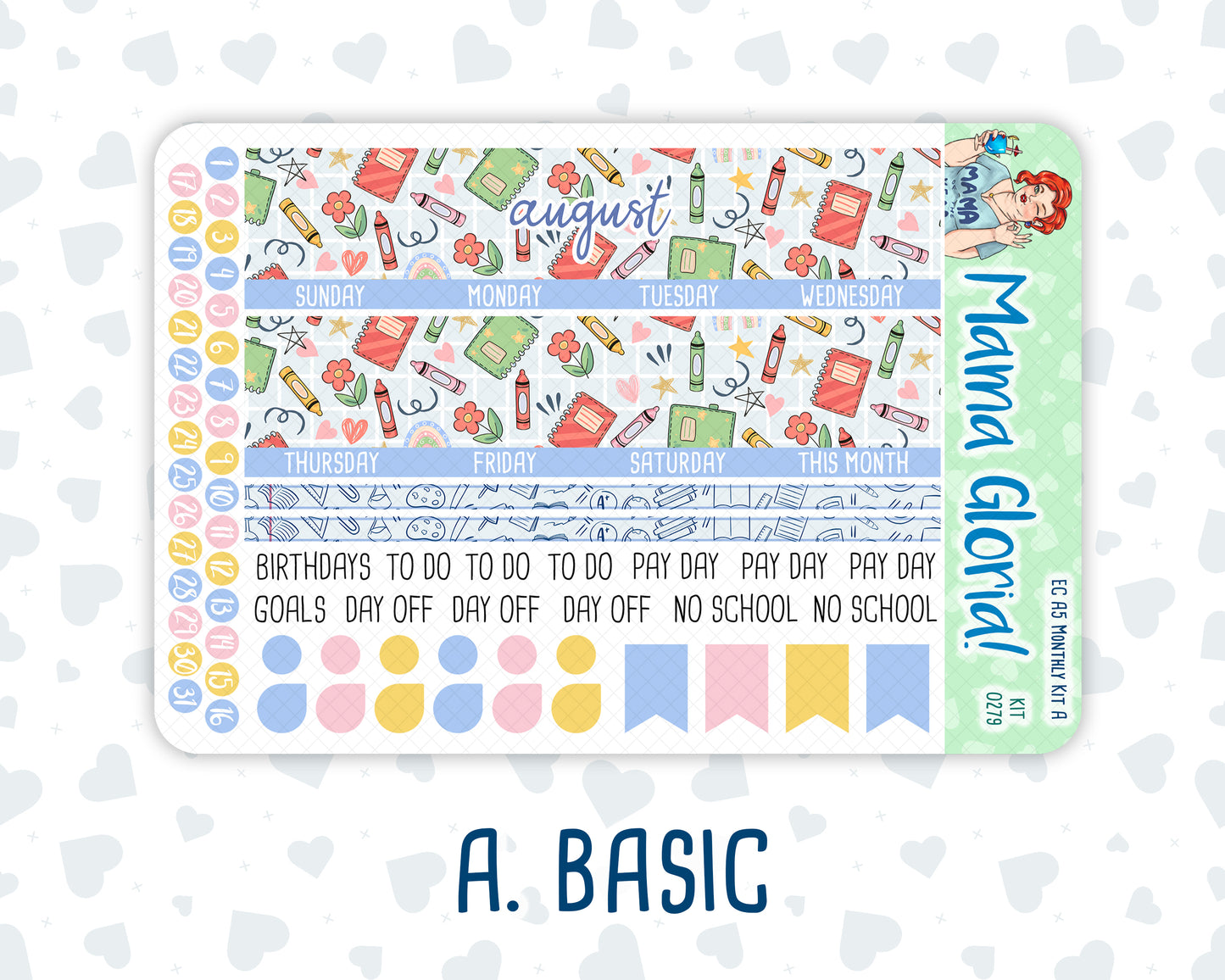 Kit 0279 - A5 - EC Monthly Kit - August - Not Ready For School