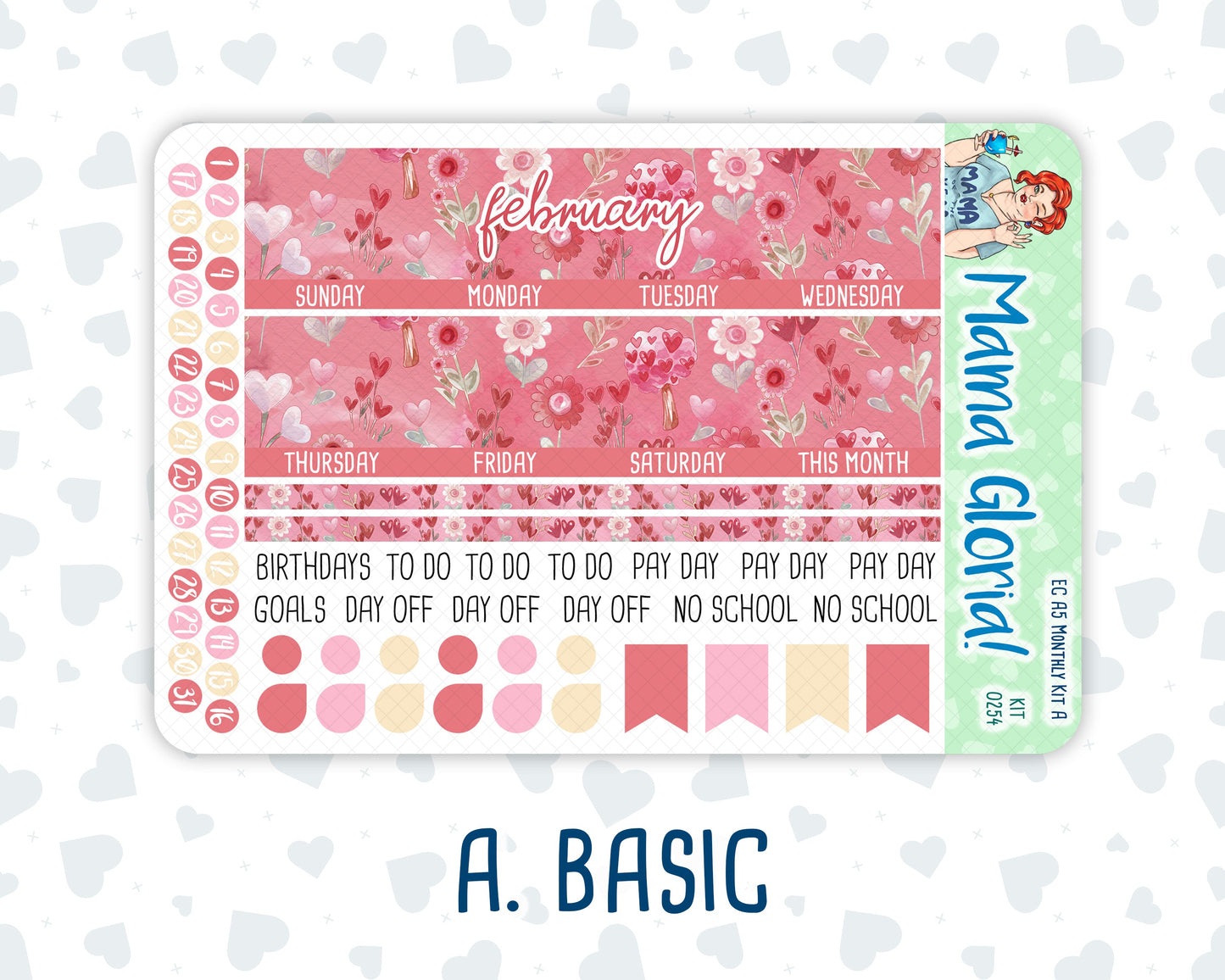 Kit 0254 - A5 - EC Monthly Kit - February - Valentine Village