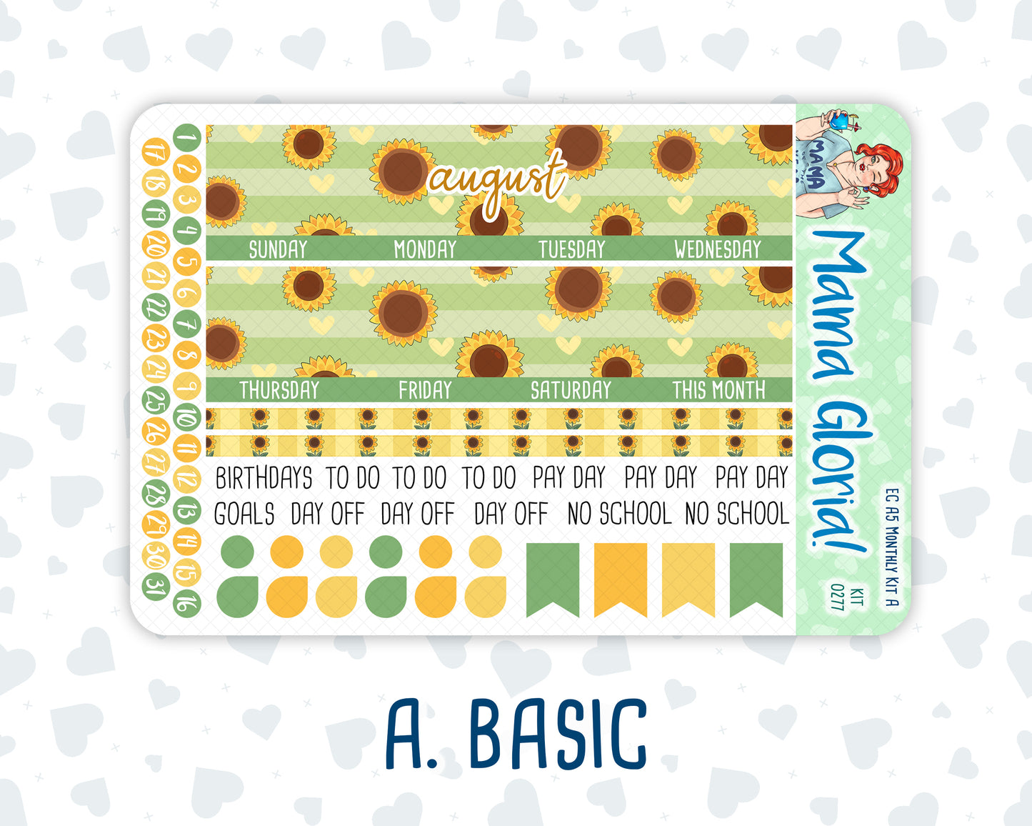 Kit 0277 - A5 - EC Monthly Kit - August - Sunflower Drama Club