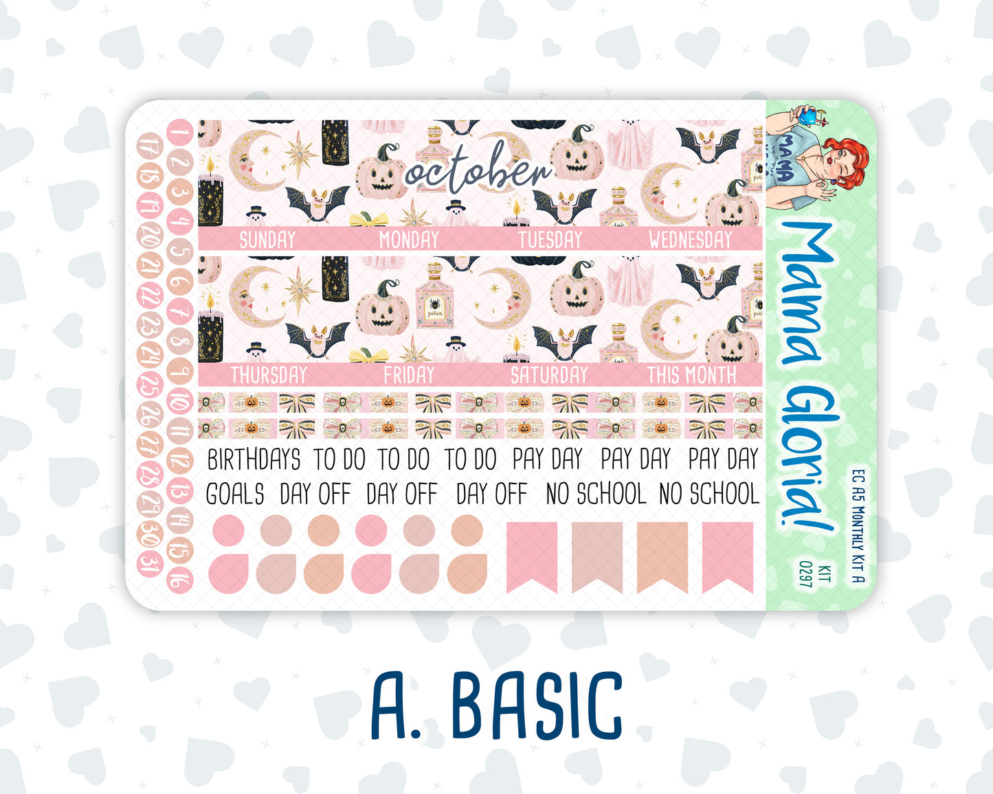 Kit 0297 - A5 - EC Monthly Kit - October - Pink Spell