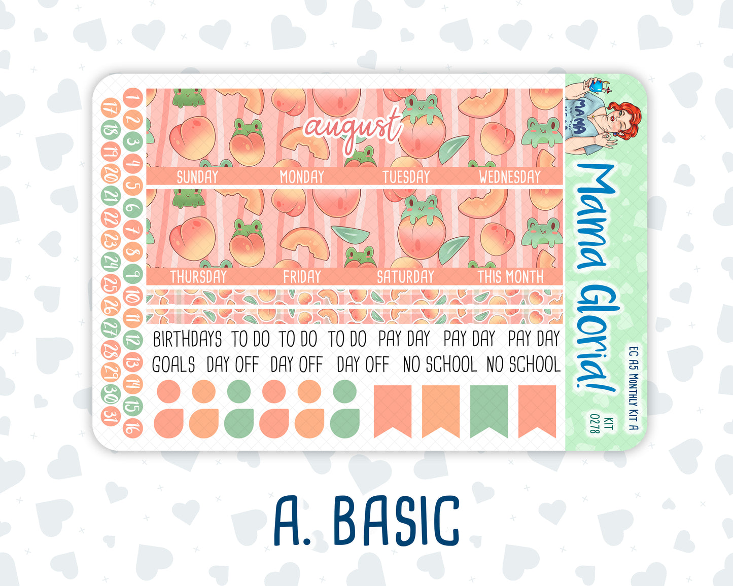 Kit 0278 - A5 - EC Monthly Kit - August - Oops, All Peaches