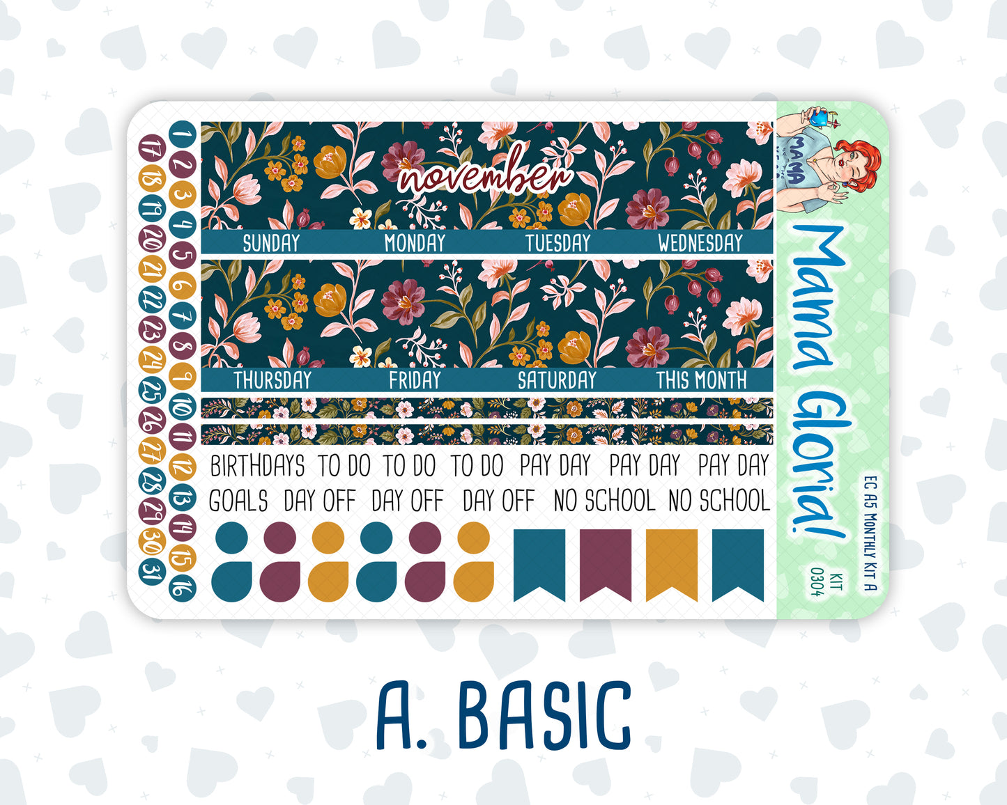 Kit 0304 - A5 - EC Monthly Kit - November - Autumn In Bloom