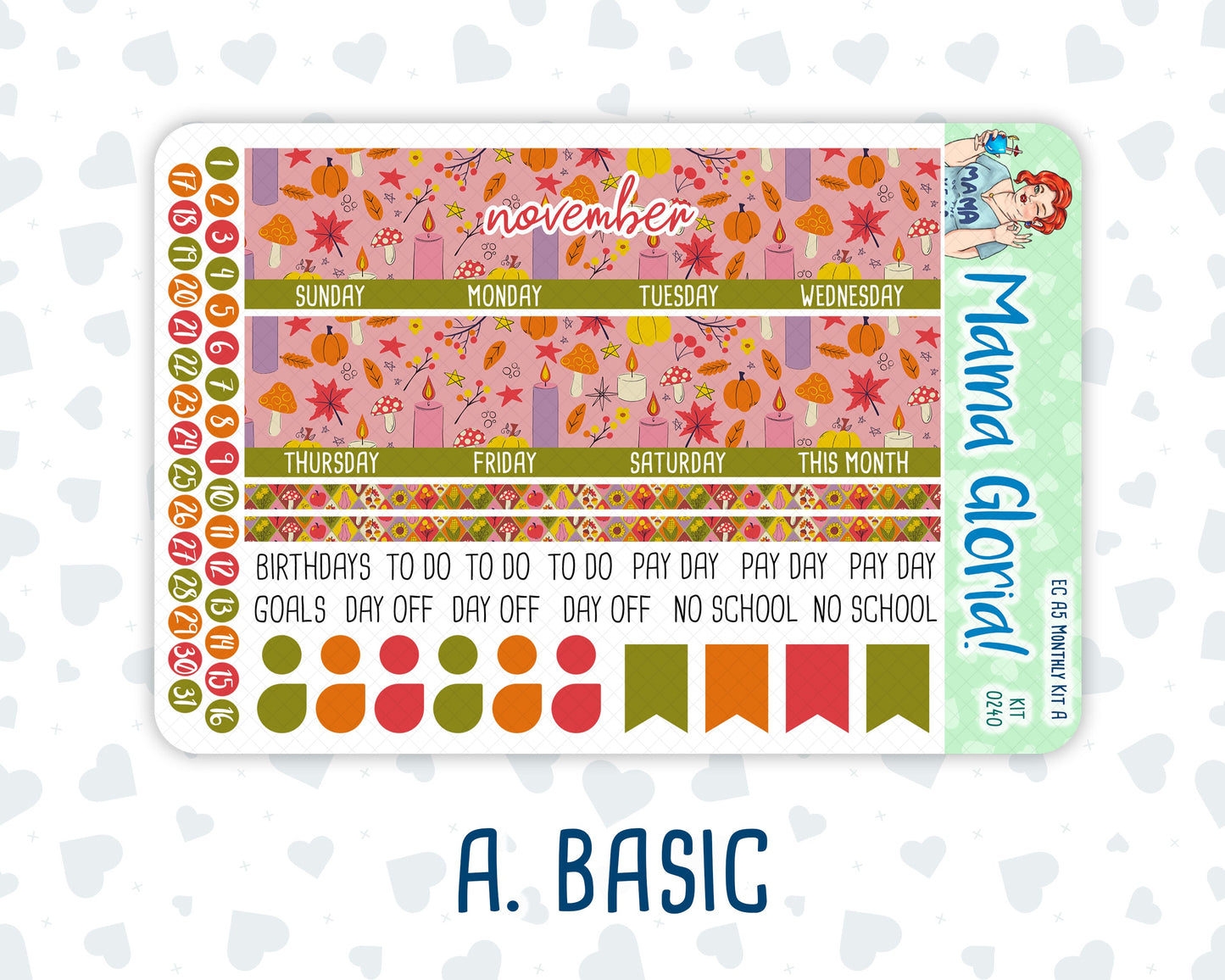 Kit 0240 - A5 - EC Monthly Kit - November - Cozy Thanksgiving