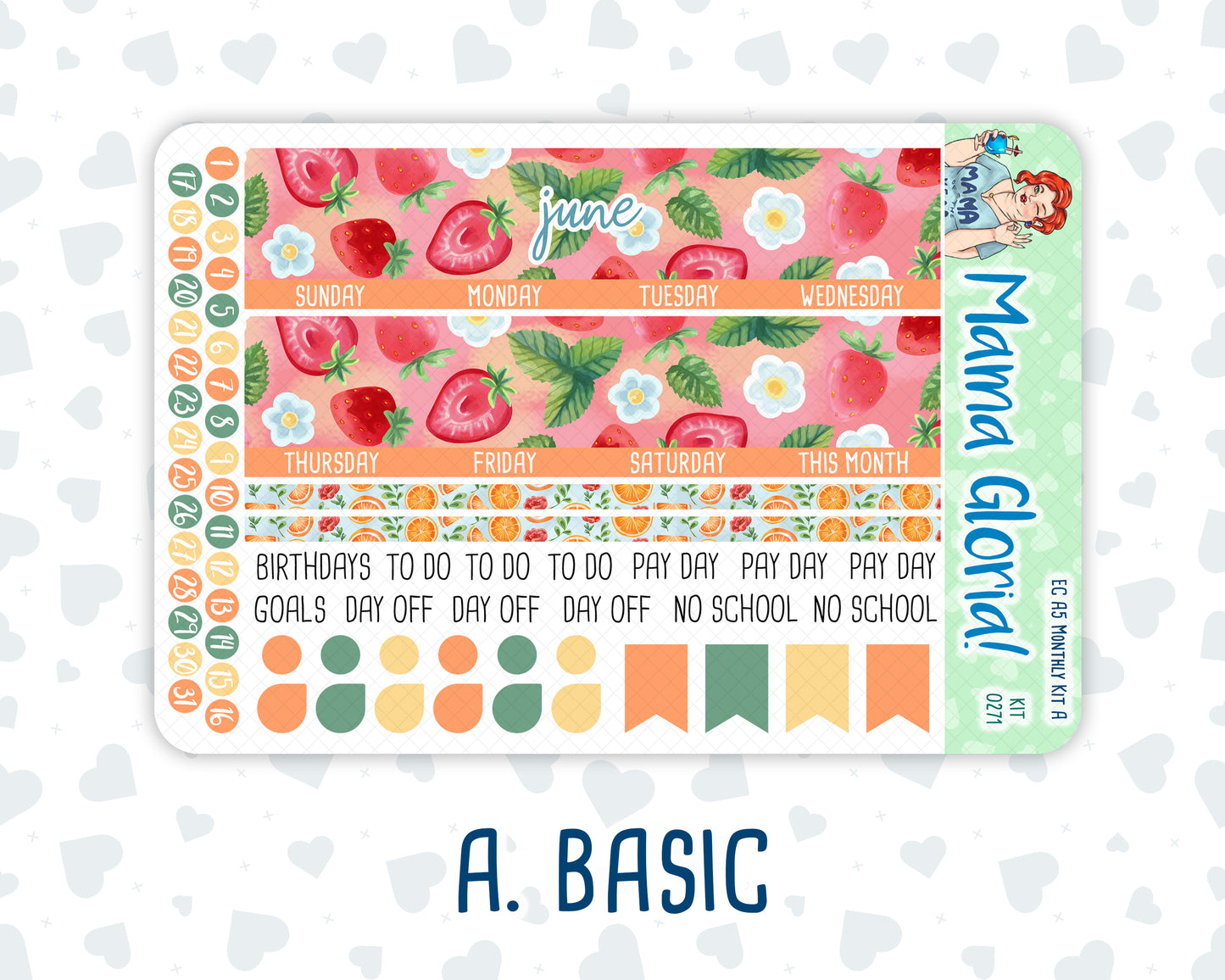 Kit 0271 - A5 - EC Monthly Kit - June - Strawberry Shore