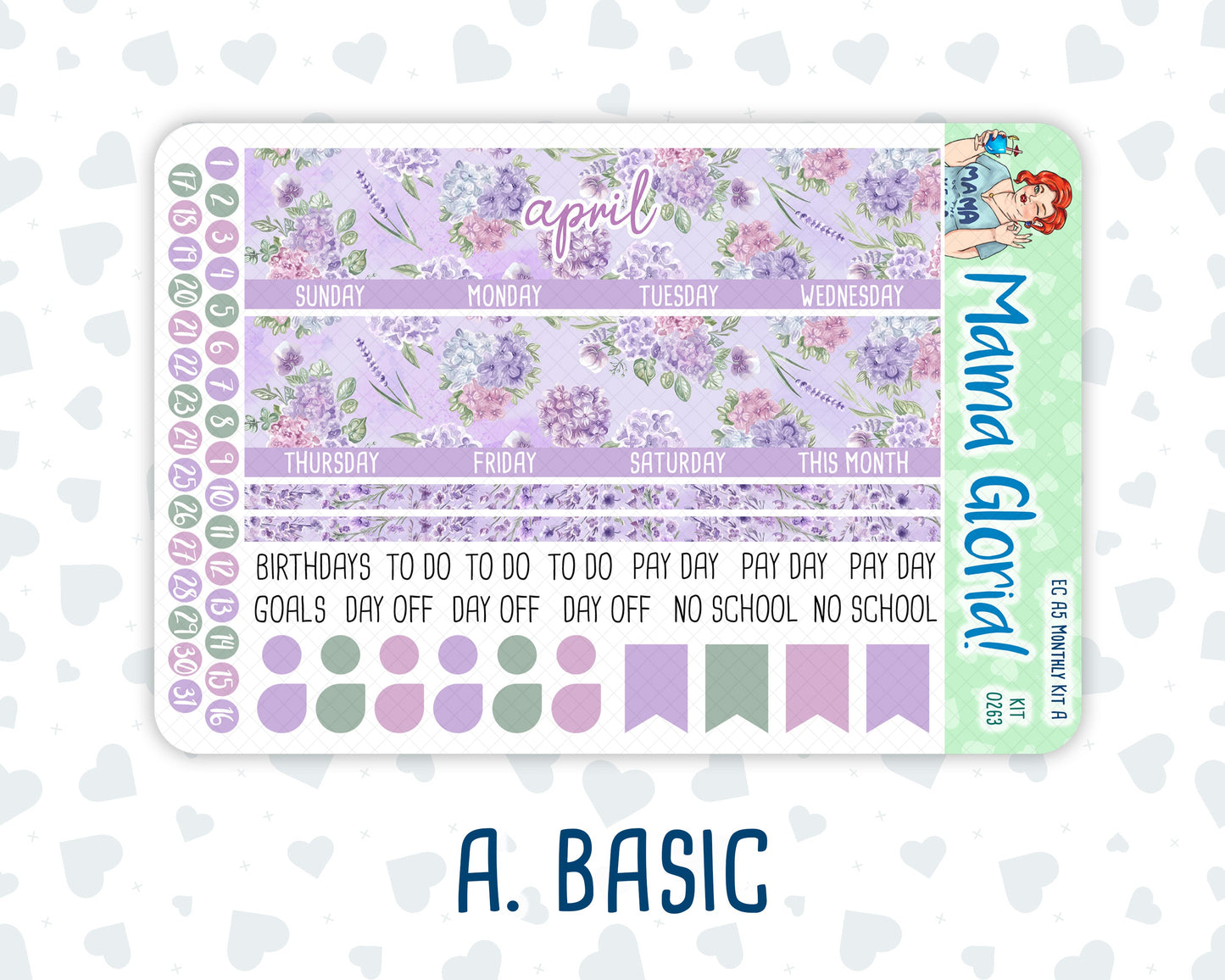 Kit 0263 - A5 - EC Monthly Kit - April - Lavender Drift