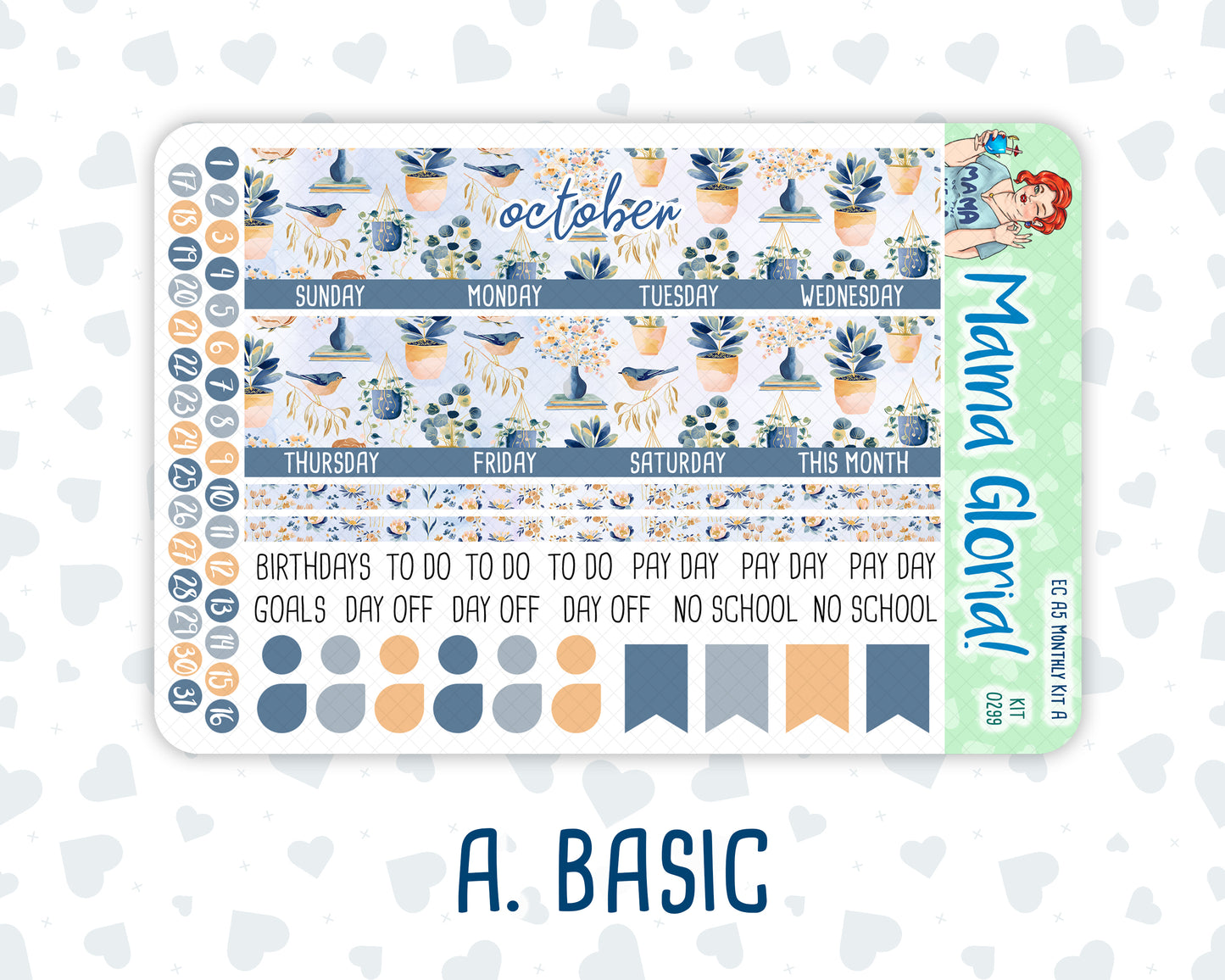 Kit 0299 - A5 - EC Monthly Kit - October - Book Nook