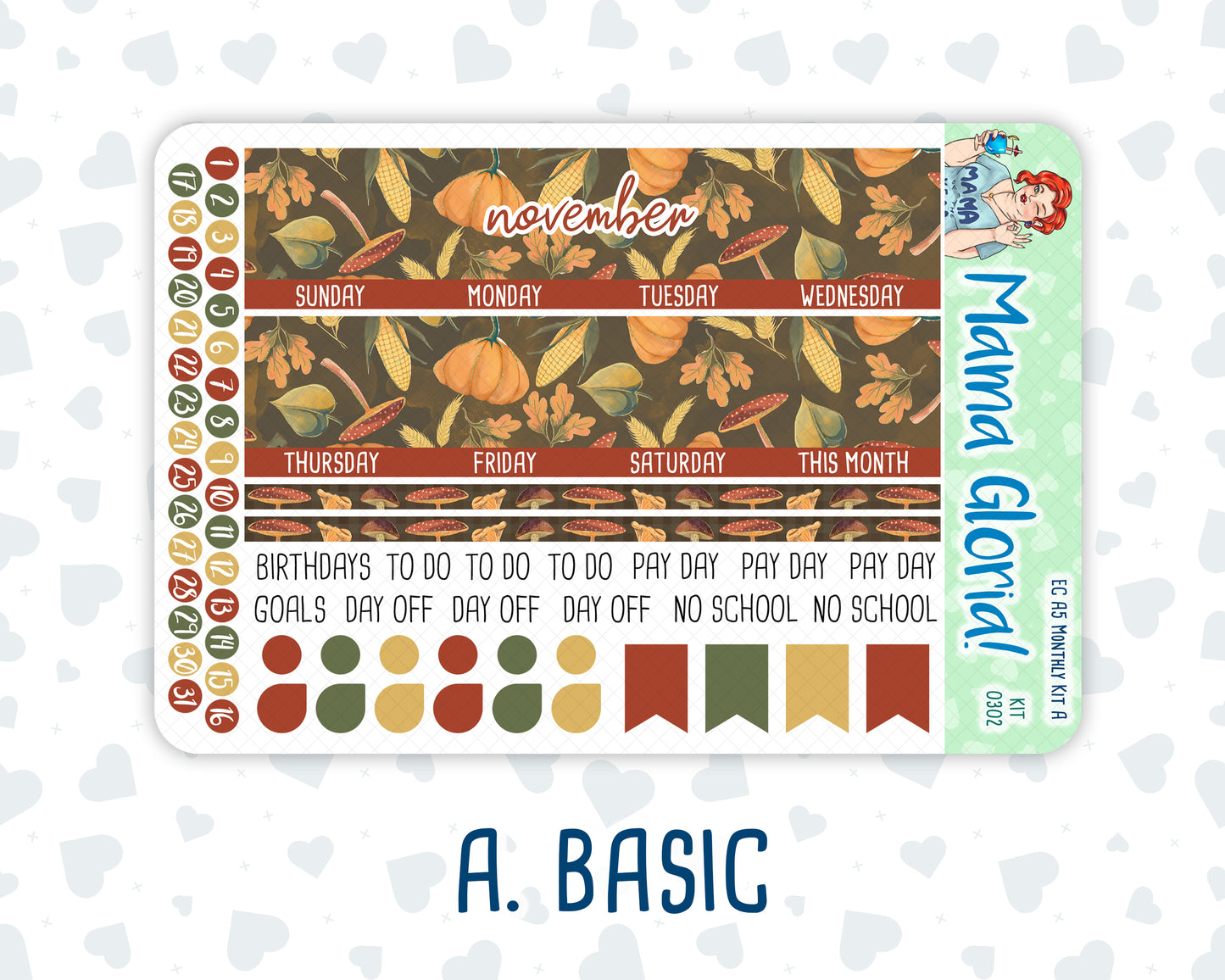 Kit 0302 - A5 - EC Monthly Kit - November - Thankful Season