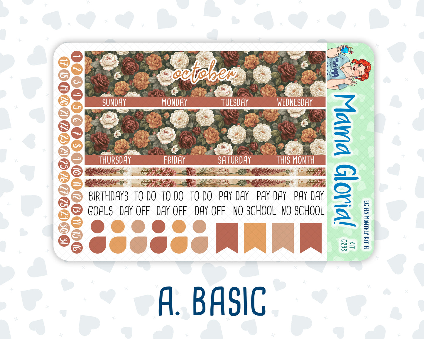 Kit 0298 - A5 - EC Monthly Kit - October - Velvet Bloom