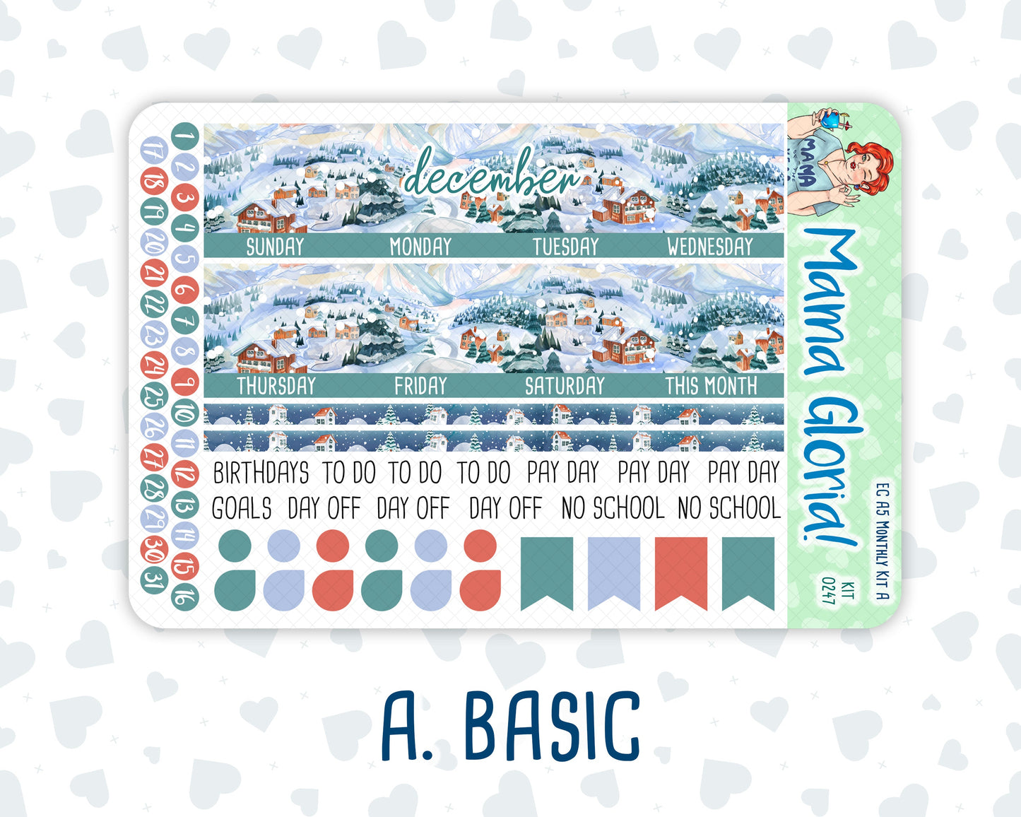 Kit 0247 - A5 - EC Monthly Kit - December - Snow Day Adventures