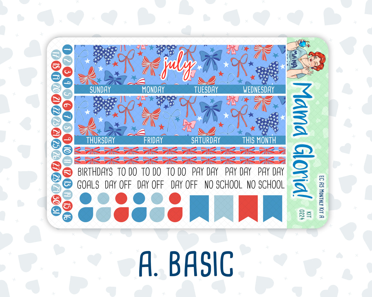 Kit 0224 - A5 - EC Monthly Kit - July - Patriotic Parade