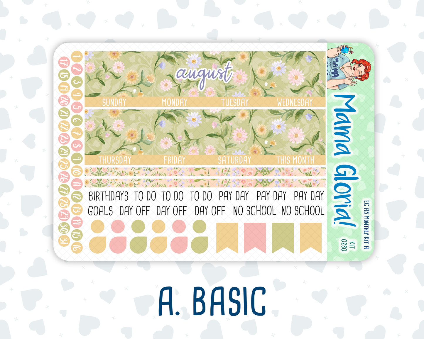 Kit 0280 - A5 - EC Monthly Kit - Half Past Six In August