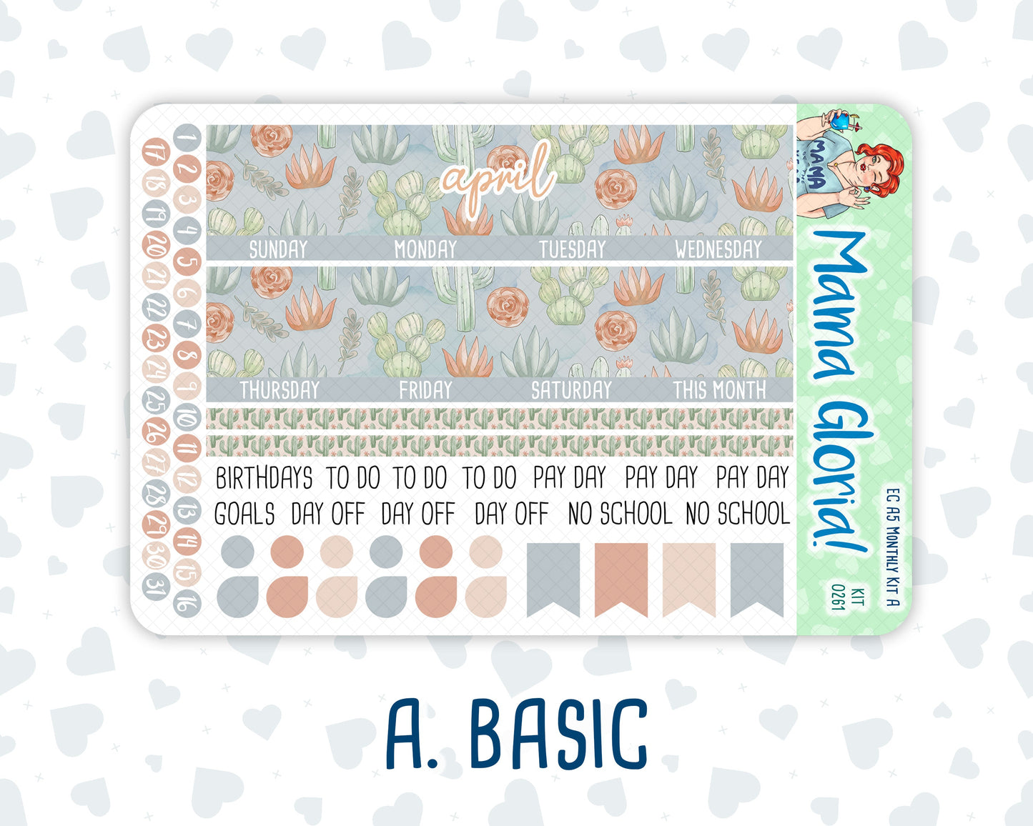 Kit 0261 - A5 - EC Monthly Kit - April - Llama Spring