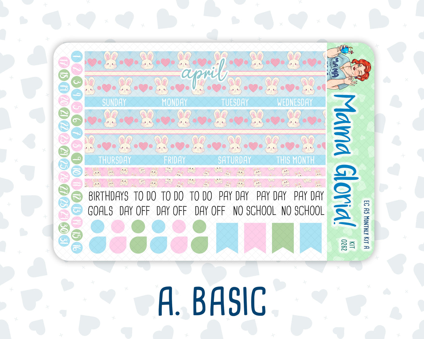 Kit 0262 - A5 - EC Monthly Kit - April - Spring Puffs