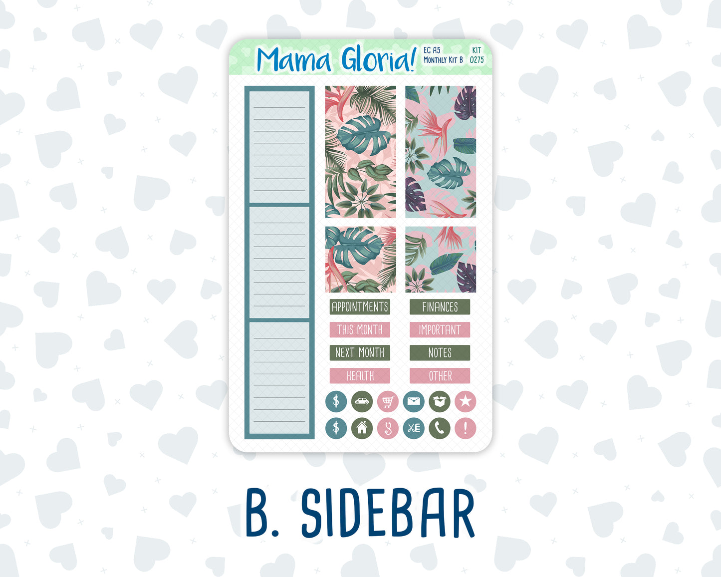 Kit 0275 - A5 - EC Monthly Kit - July - Tropical Safari Blush