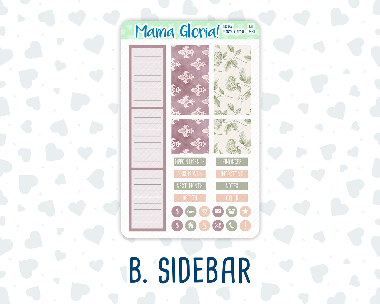 Kit 0293 - A5 - EC Monthly Kit - September - Fleur de Provence