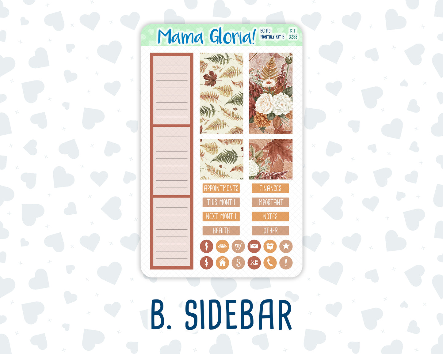 Kit 0298 - A5 - EC Monthly Kit - October - Velvet Bloom