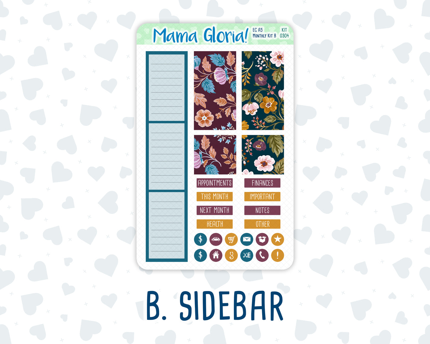 Kit 0304 - A5 - EC Monthly Kit - November - Autumn In Bloom