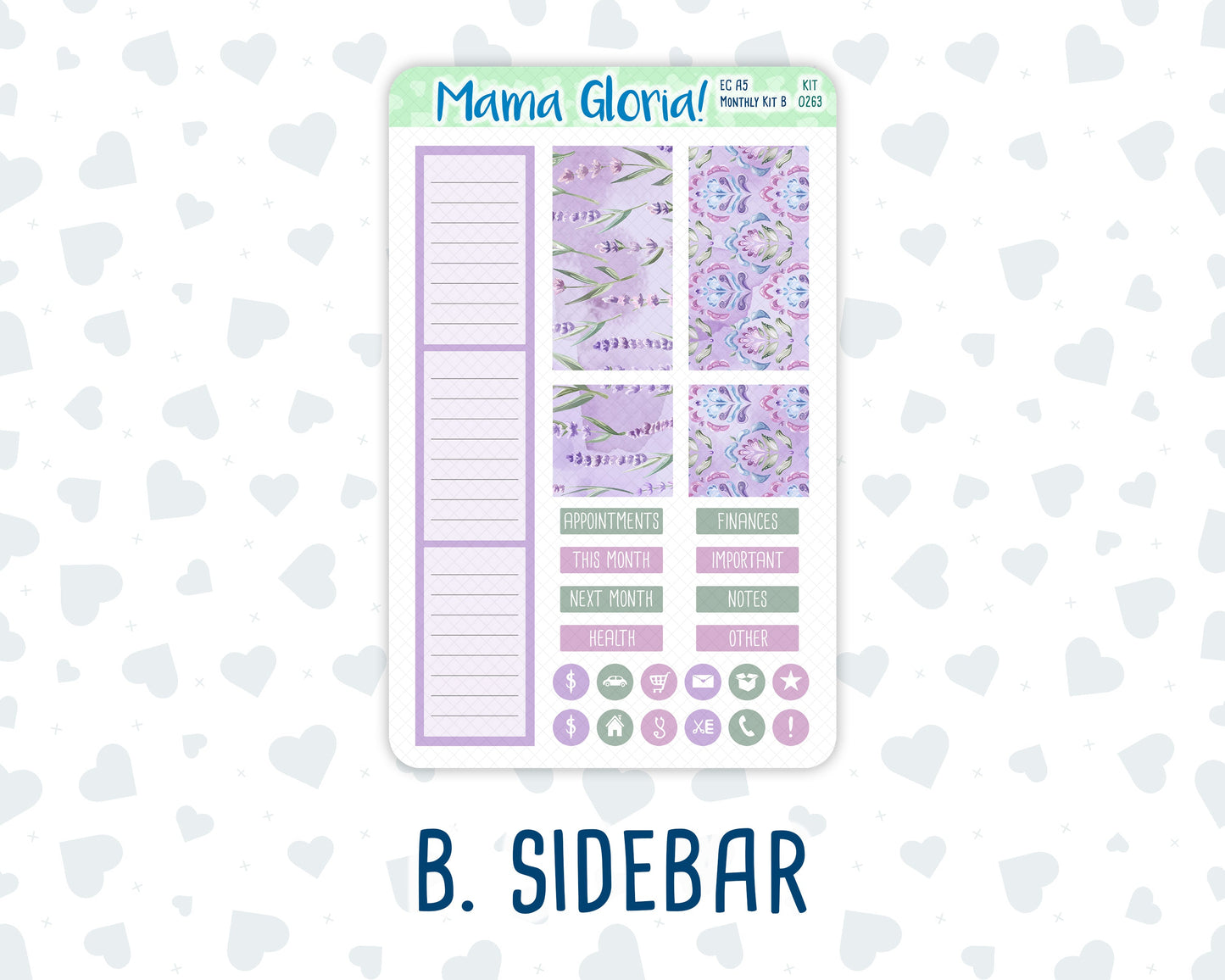 Kit 0263 - A5 - EC Monthly Kit - April - Lavender Drift