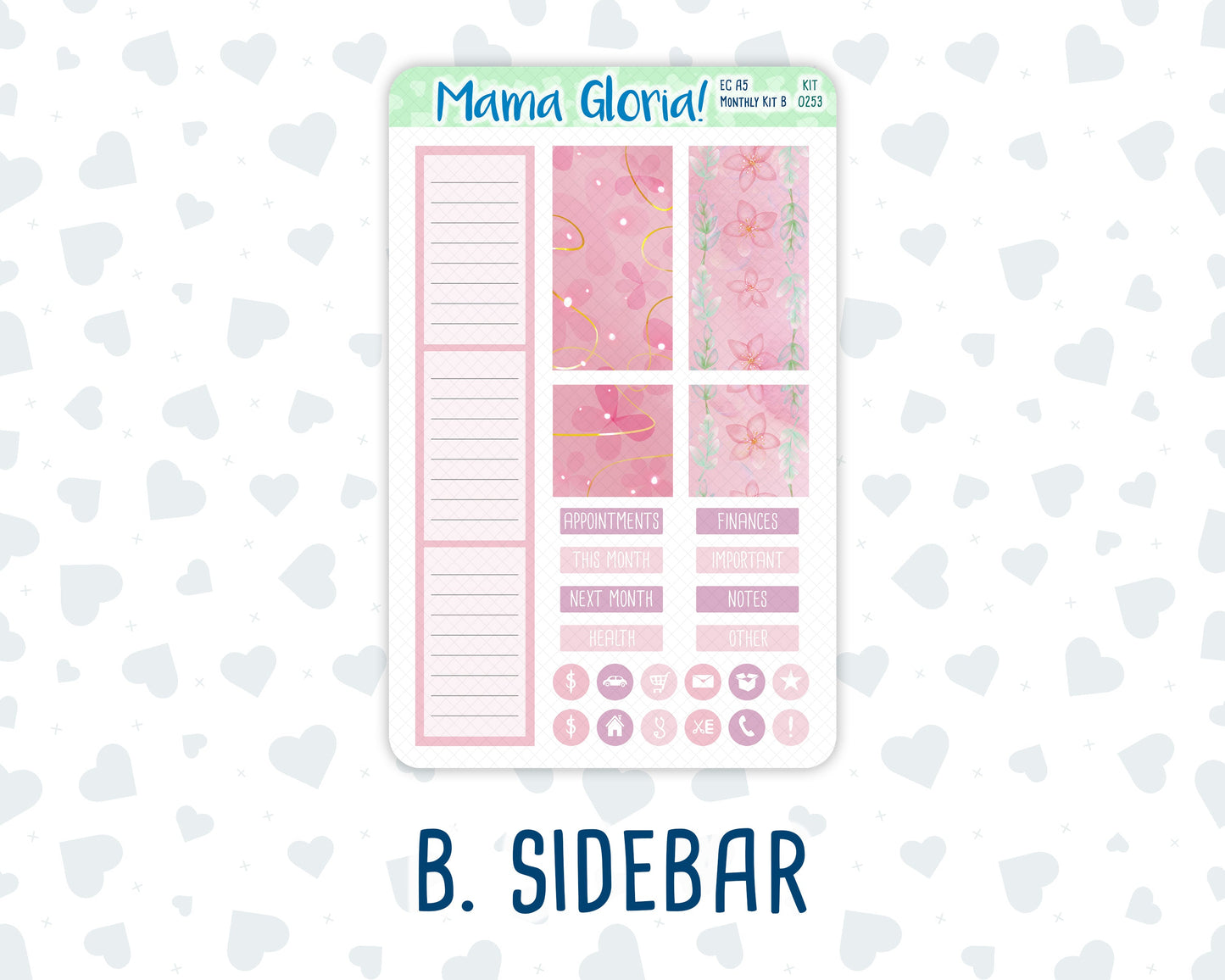 Kit 0253 - A5 - EC Monthly Kit - February - Rosy Daydreams