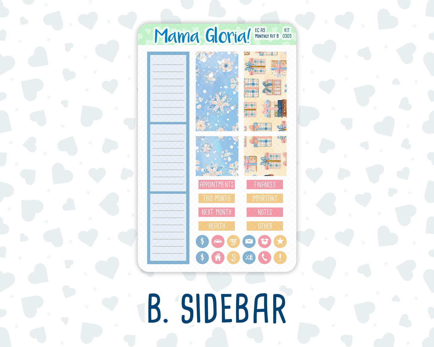 Kit 0305 - A5 - EC Monthly Kit - December - Sugarplum Parade